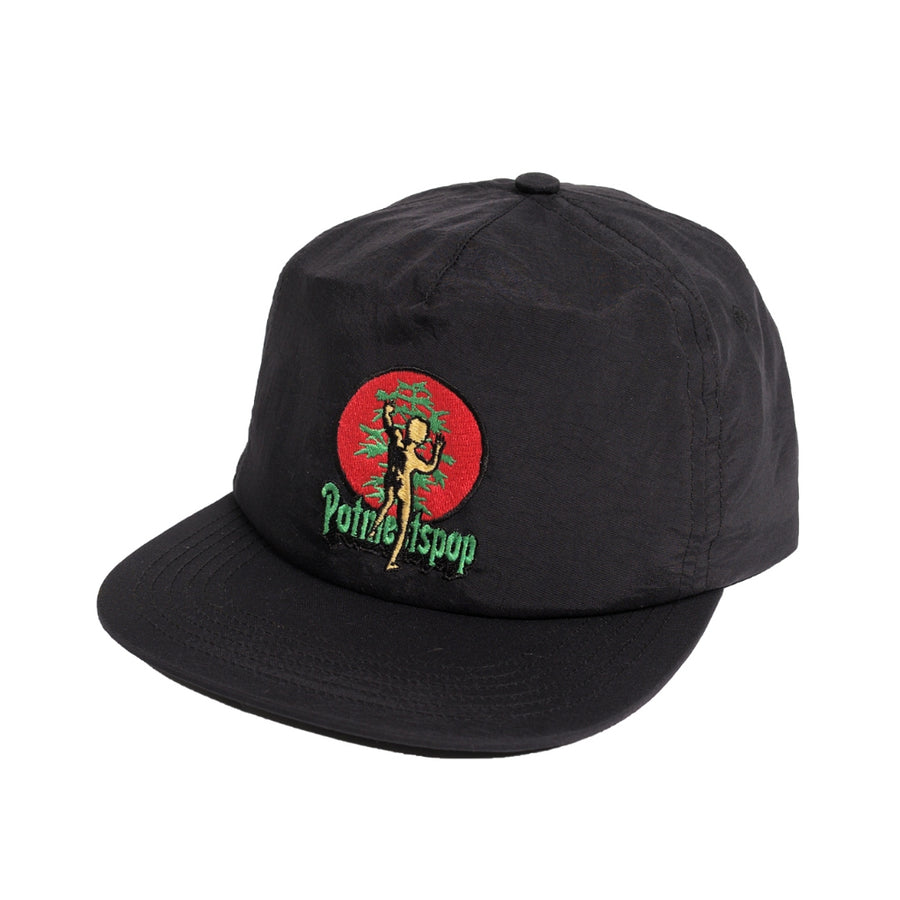 POT MEETS POP - HASH NYLON 5 PANEL SNAPBACK BLACK SS`24