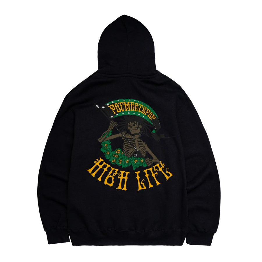 POT MEETS POP - HIGH LIFE HOODIE BLACK SS`24