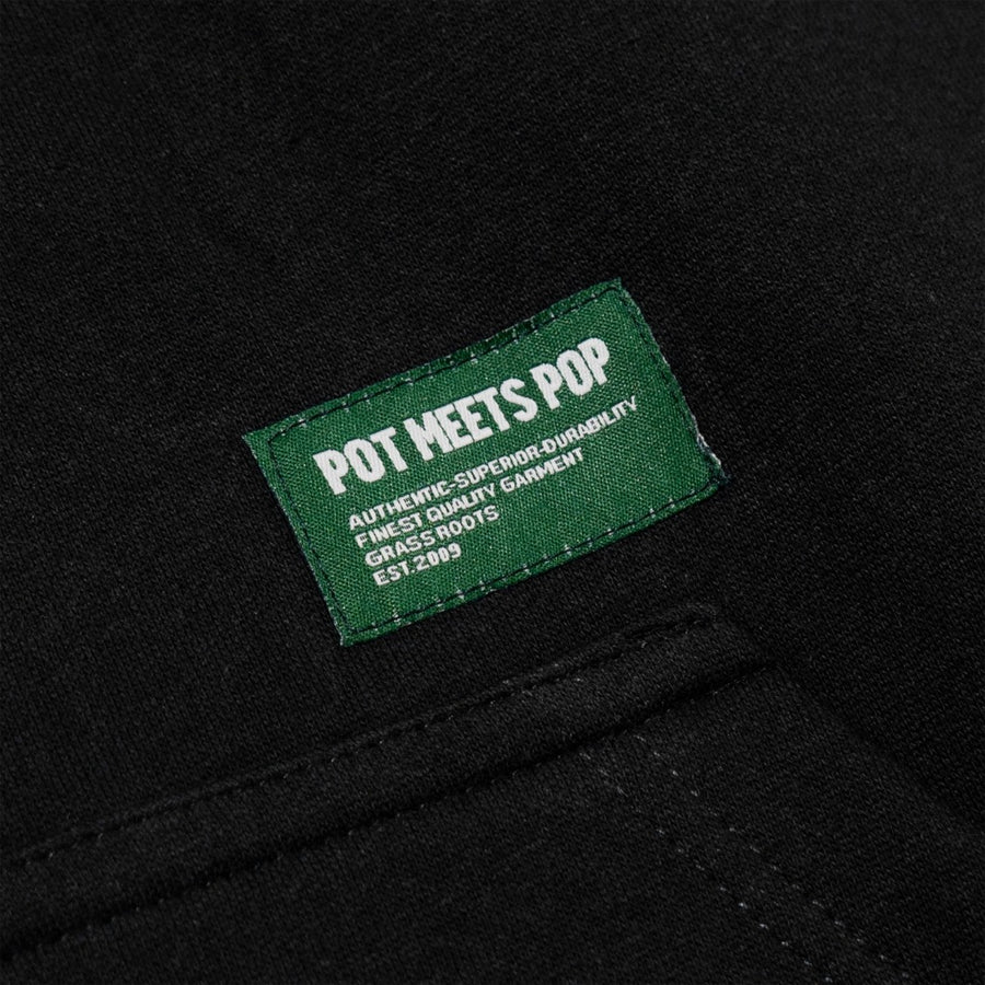 POT MEETS POP - HASH HOODIE BLACK SS`24