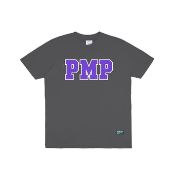 POT MEETS POP - PMP INITIAL TEE DEEP GREY PURPLE