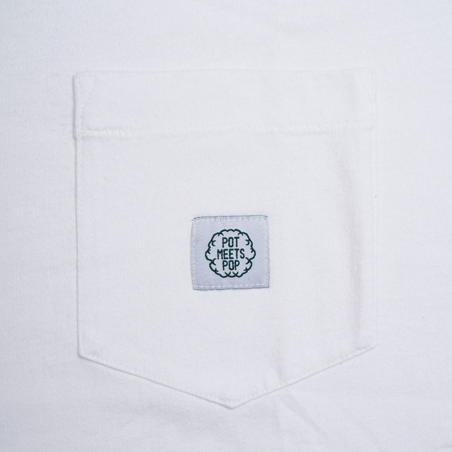 POT MEETS POP - PMP POCKET TEE WHITE