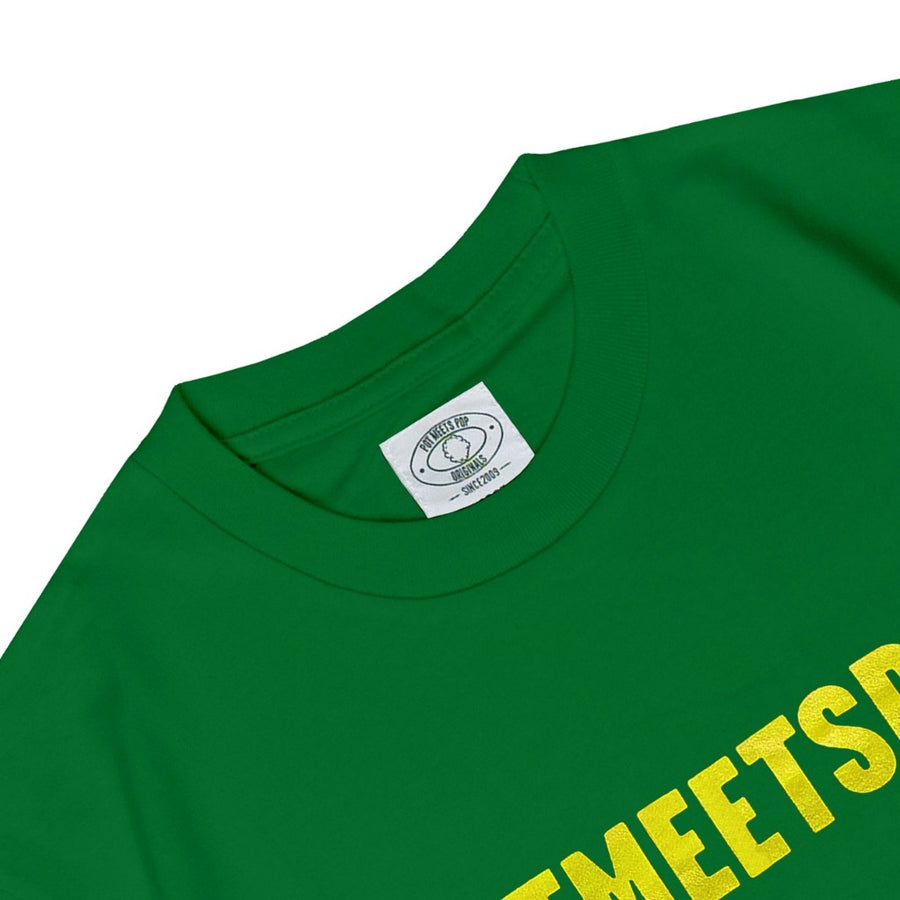 POT MEETS POP - LOGO TEE GREEN YELLOW