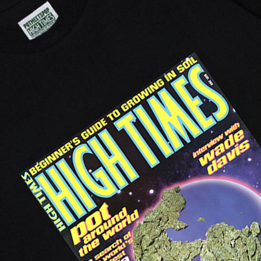 POT MEETS POP X HIGH TIMES MAGAZINE - POT AROUND THE WORLD TEE BLACK