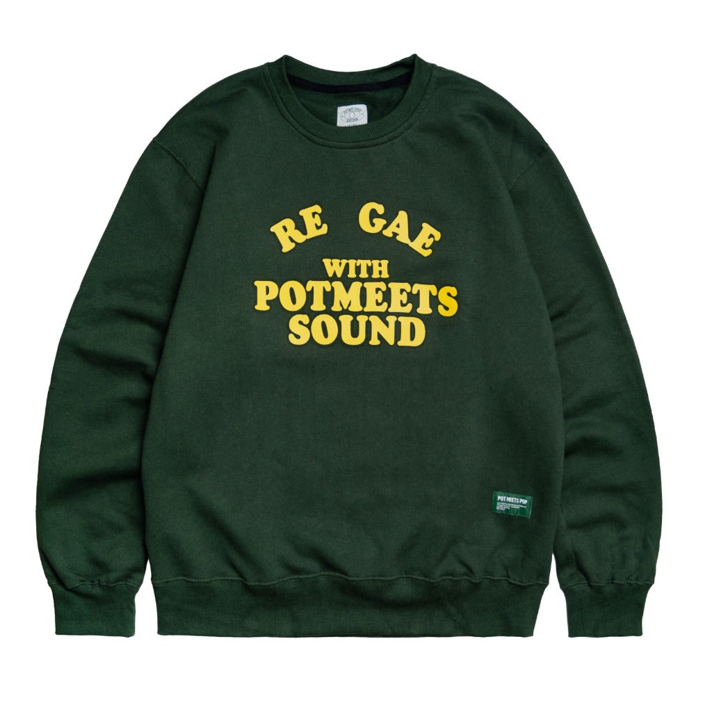 Pot Meets Pop Sweater Crewneck - Pot Meets Sound Green Fw`23 - Crewneck