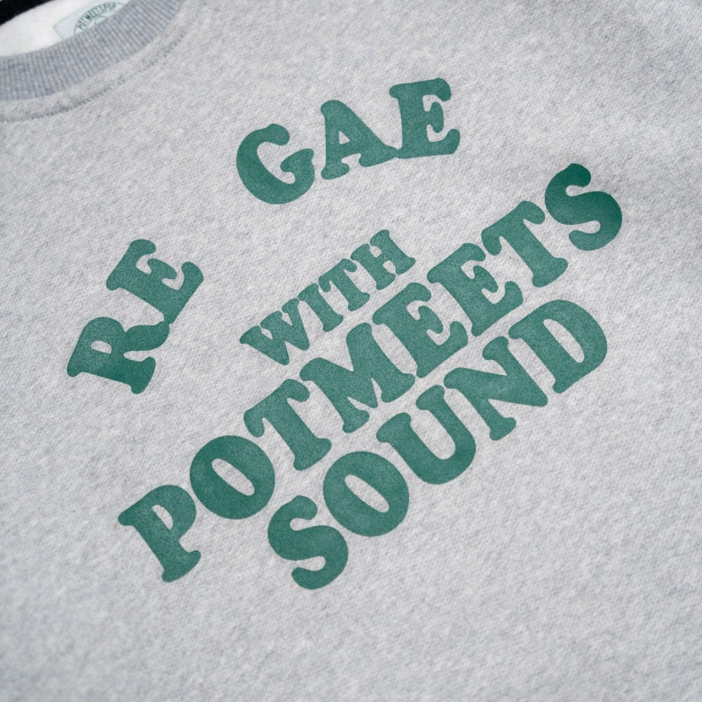 Pot Meets Pop Sweater Crewneck - Pot Meets Sound Crewneck Heather Grey Fw23 - Crewneck