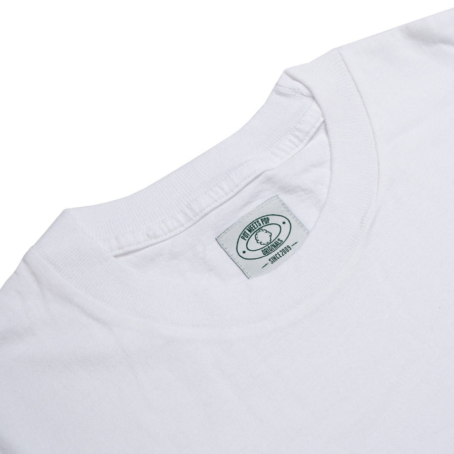 POT MEETS POP - PMP POCKET TEE WHITE