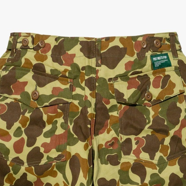 POT MEETS POP - FATTY FATIGUE SHORTS FROGSKIN CAMO SS`24