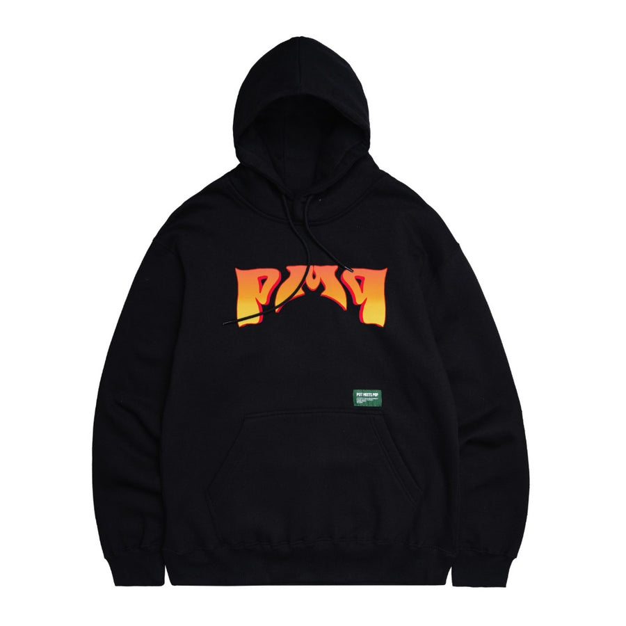 POT MEETS POP - LIGHT MY FIRE HOODIE BLACK SS`24