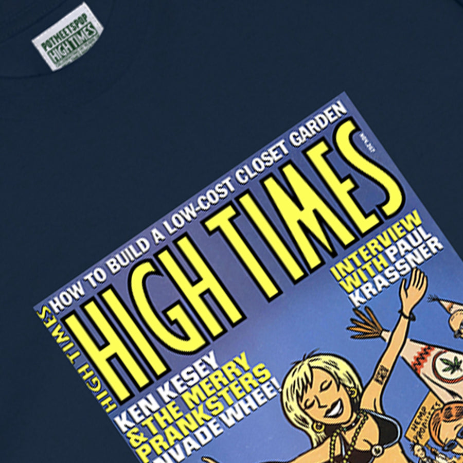 POT MEETS POP X HIGH TIMES MAGAZINE - WORLD HEMP EXPLOSION TEE NAVY