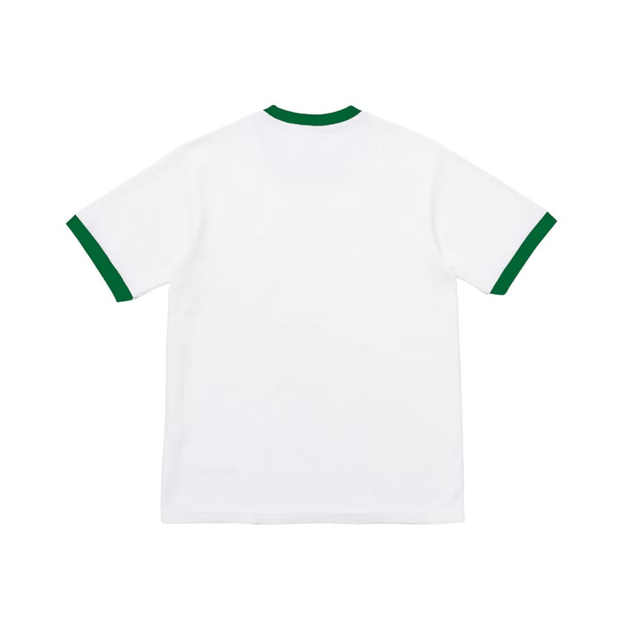 POT MEETS POP - PMP INITIAL RINGER TEE WHITE