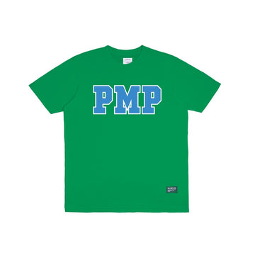 POT MEETS POP - PMP INITIAL TEE GREEN FUJI BLUE