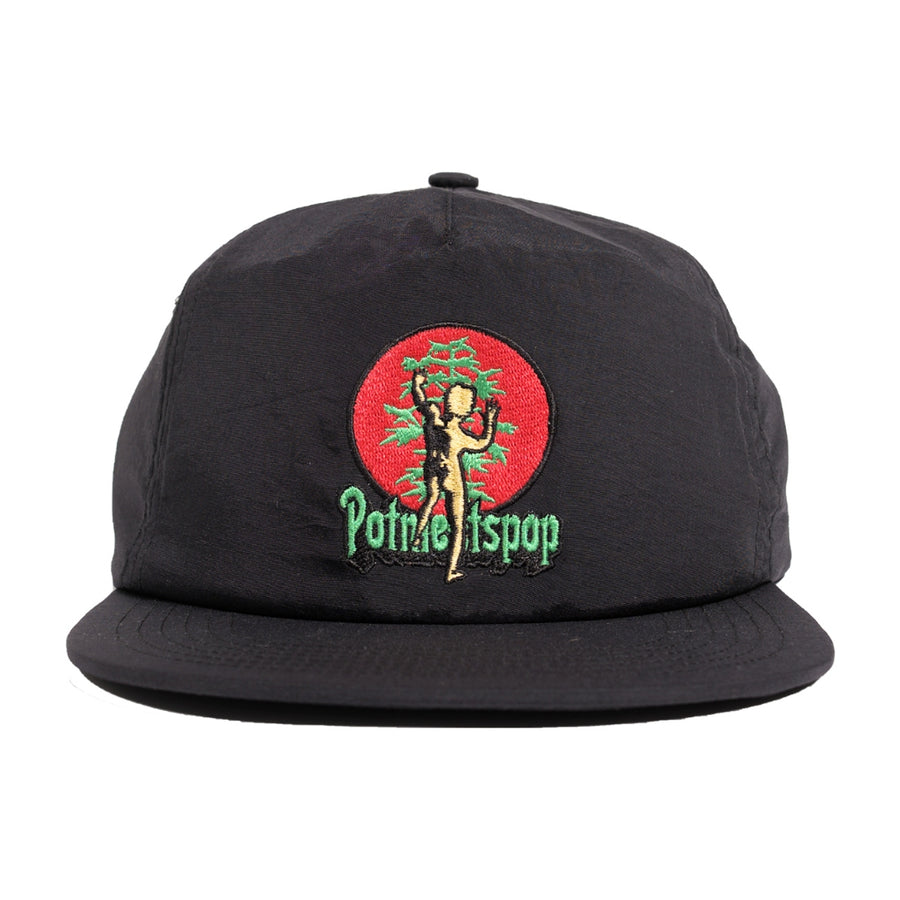 POT MEETS POP - HASH NYLON 5 PANEL SNAPBACK BLACK SS`24