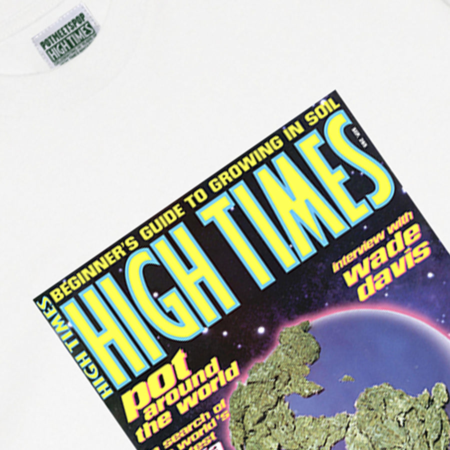 POT MEETS POP X HIGH TIMES MAGAZINE - POT AROUND THE WORLD TEE WHITE