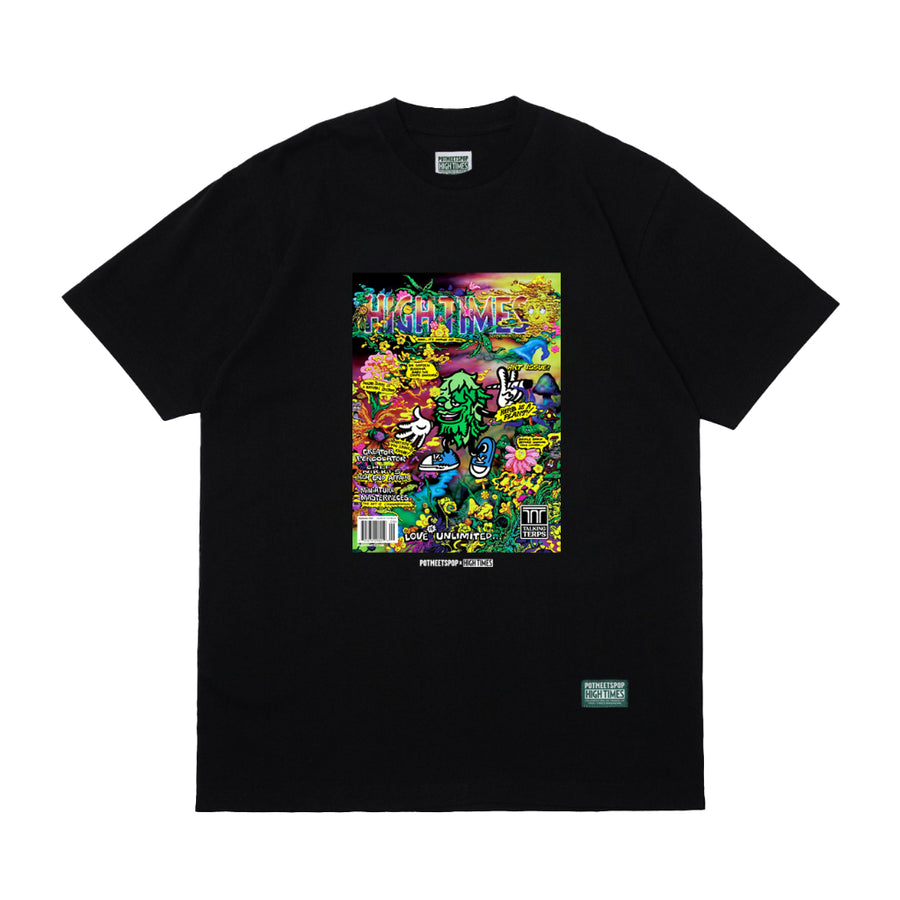 POT MEETS POP X HIGH TIMES MAGAZINE - HERB IS A PLANT TEE BLACK