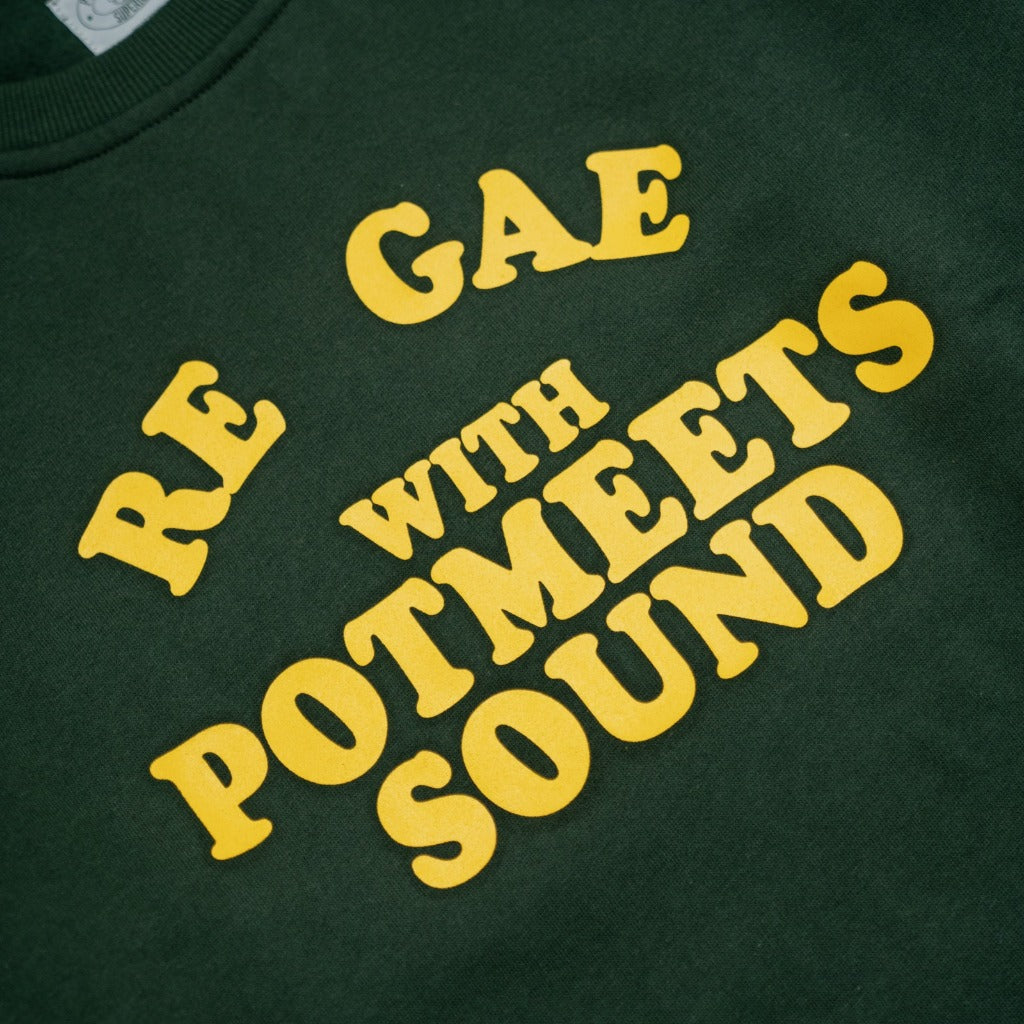Pot Meets Pop Sweater Crewneck - Pot Meets Sound Green Fw`23 - Crewneck