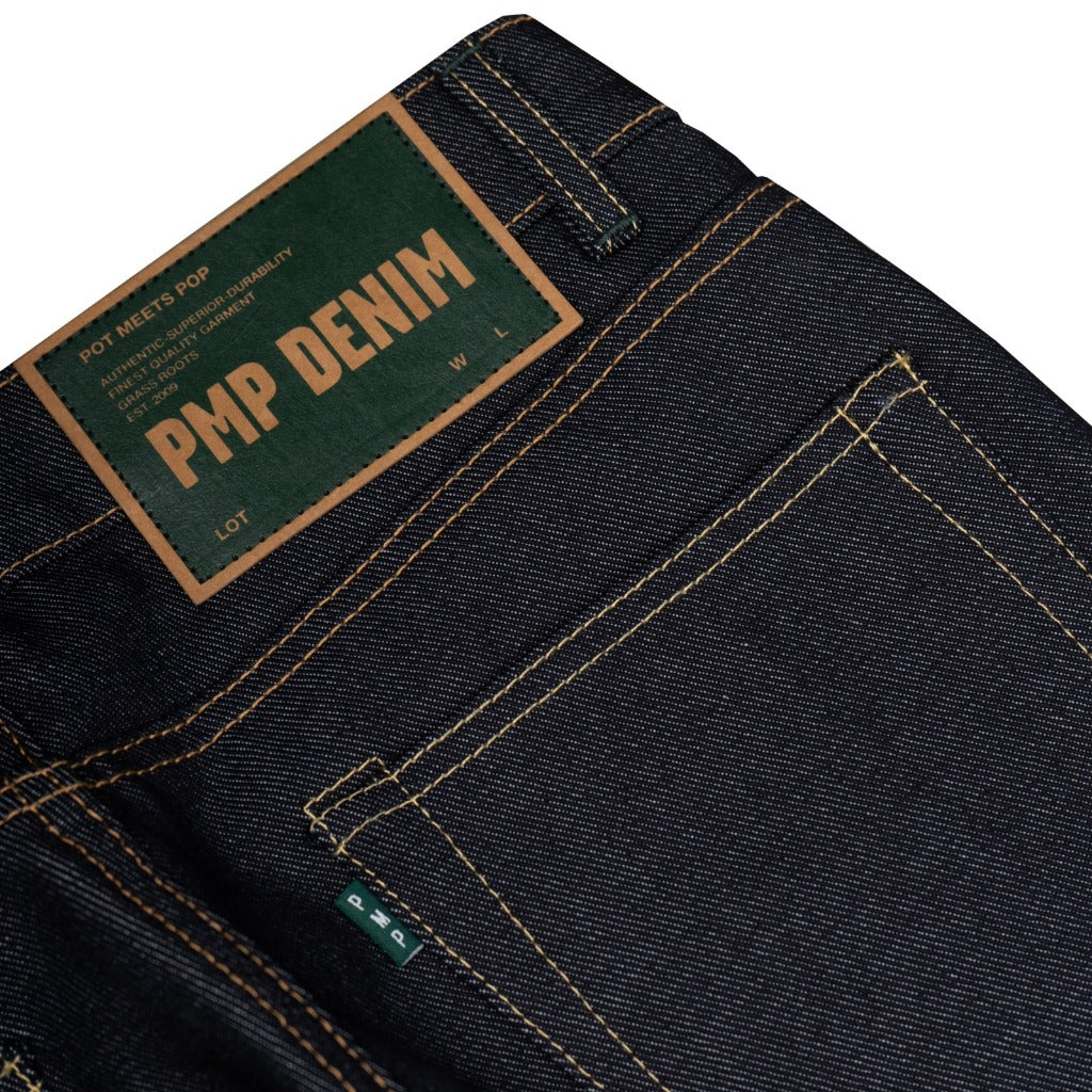 Pot Meets Pop Denim - Super Thaistick Blue Black - Slim Fit - 12.5 Oz