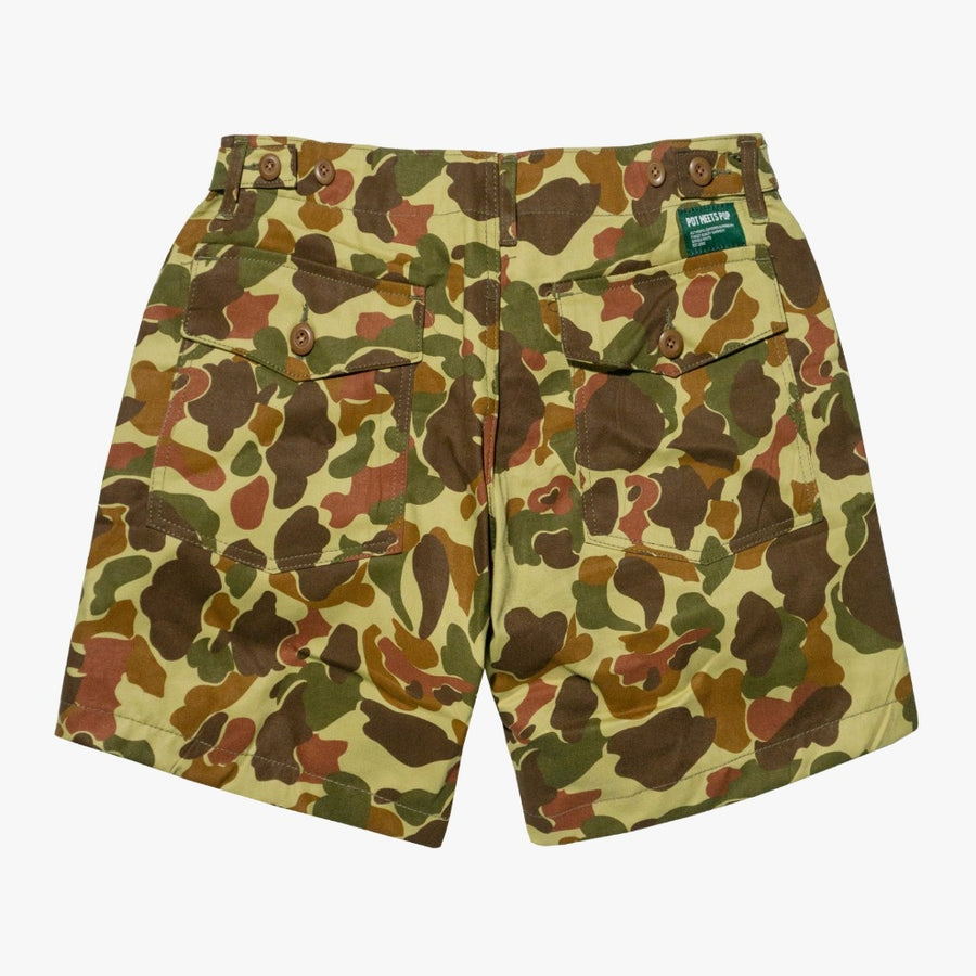 POT MEETS POP - FATTY FATIGUE SHORTS FROGSKIN CAMO SS`24