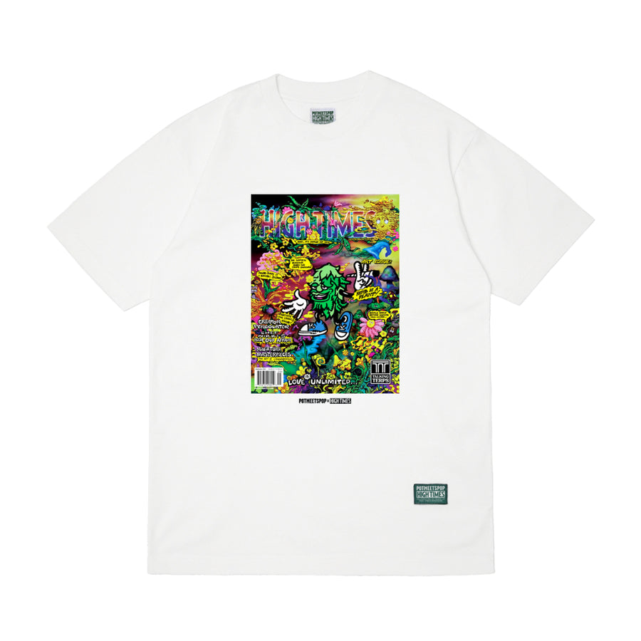 POT MEETS POP X HIGH TIMES MAGAZINE - HERB IS A PLANT TEE WHITE