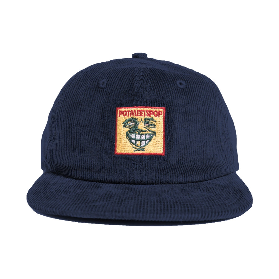 POT MEETS POP - WHY CANT BE STONED 6 PANEL CAP NAVY SS`24