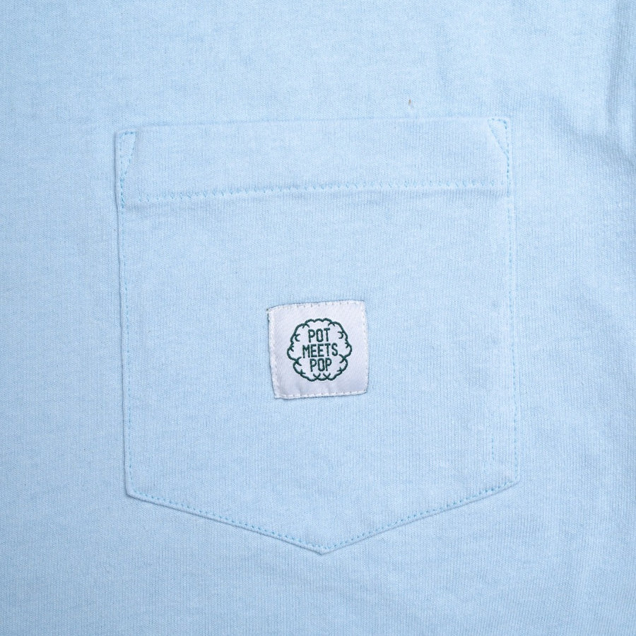 POT MEETS POP - PMP POCKET TEE BLUE