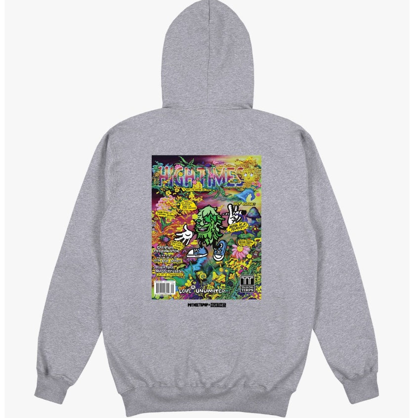 POT MEETS POP X HIGH TIMES MAGAZINE - HERB IS A PLANT HOODIE GREY