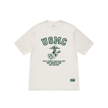 POT MEETS POP - USMC TEE WHITE FW`24