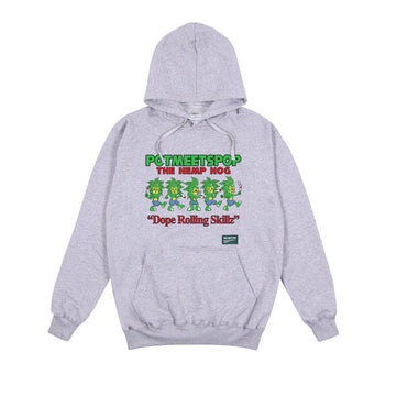 POT MEETS POP - THE HEMP HOG HOODIE GREY FW`24