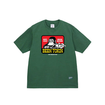 POT MEETS POP - BEEN TOKIN TEE GREEN FW`24