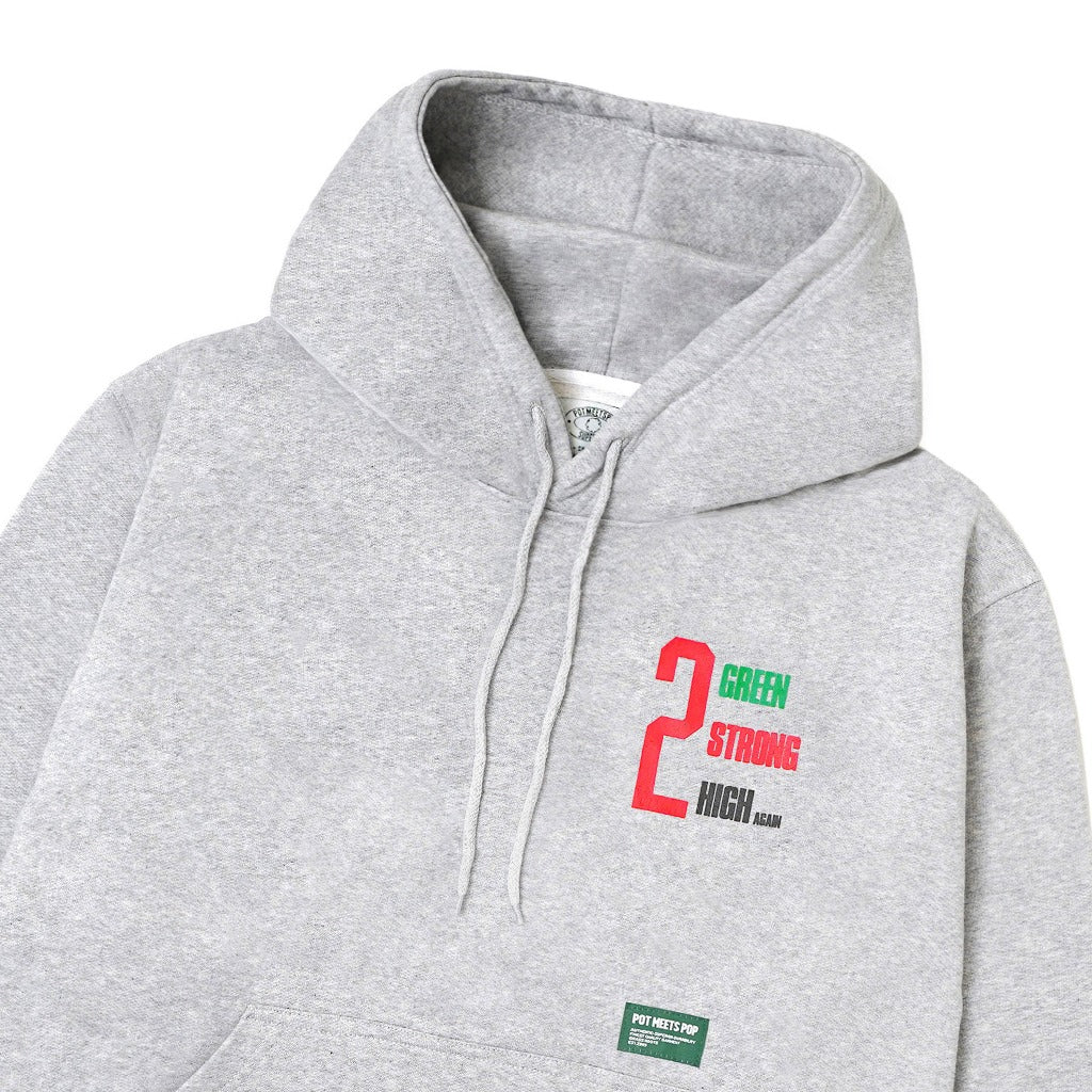Pot Meets Pop Jacket Hoodie - 2 Green 2 Strong Hoodie Heather Grey Ss25 - Hoodie
