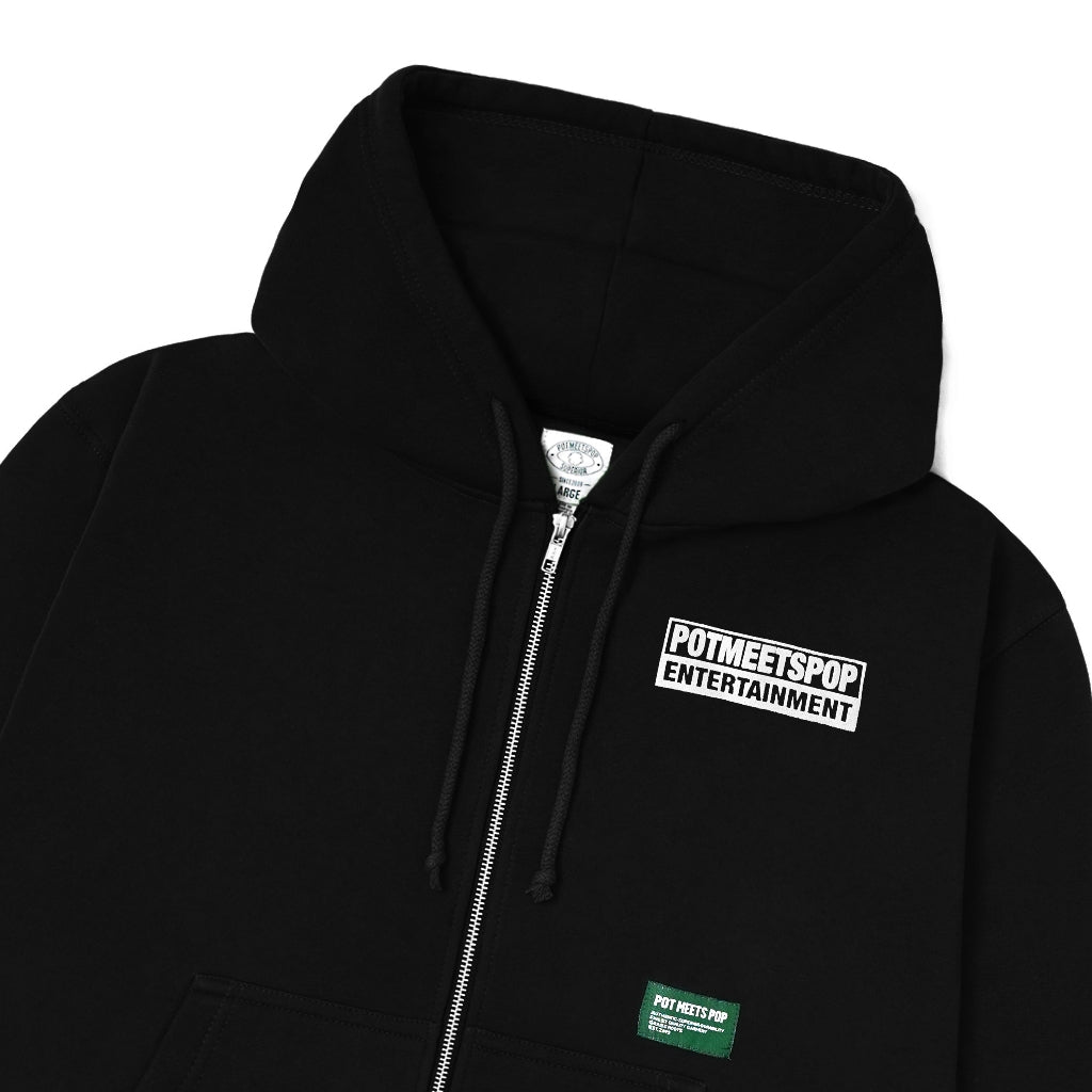 Pot Meets Pop Jacket Hoodie - Pure Herbs Zip Hoodie Black Ss25 - Hoodie