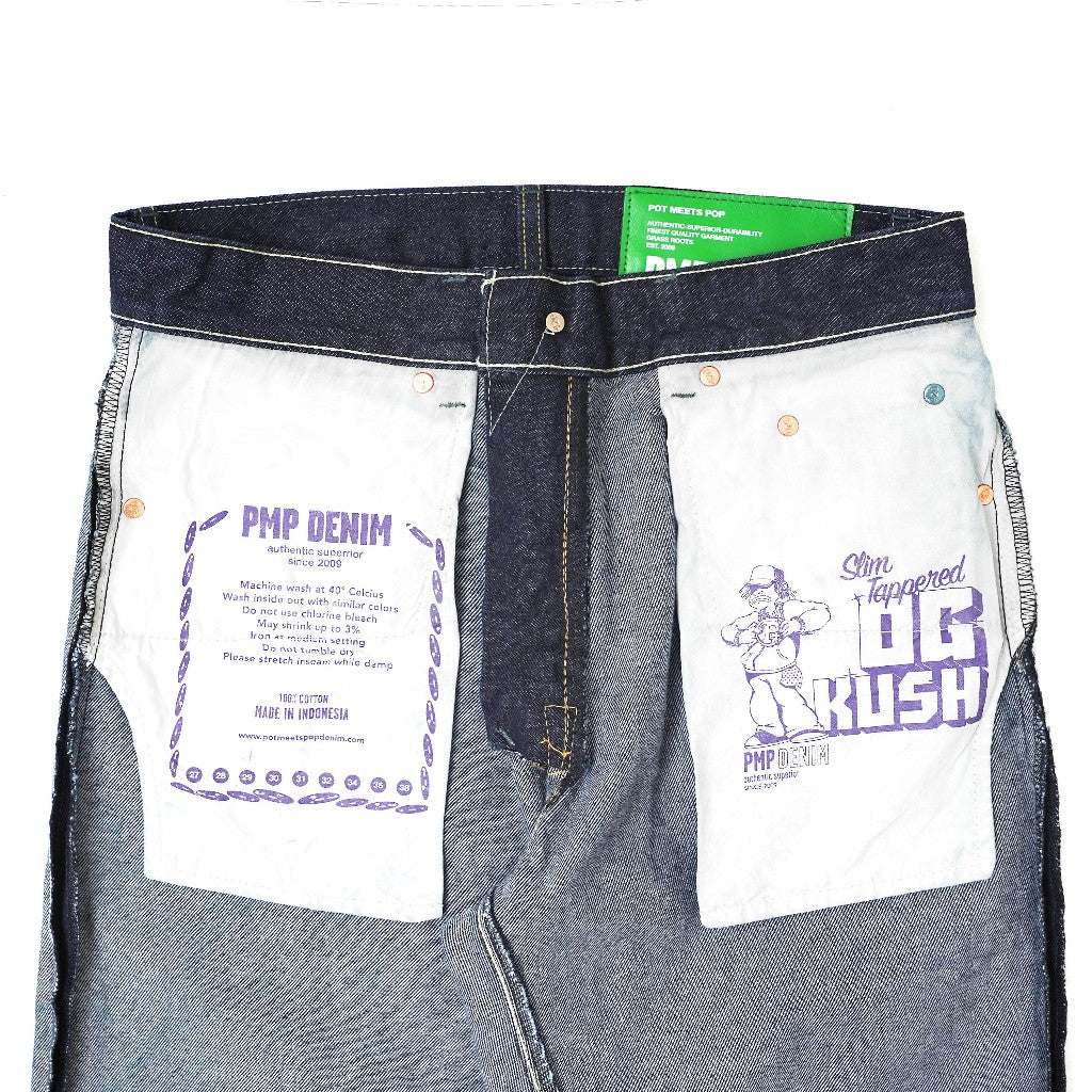 Pot Meets Pop Denim - Pmp Denim Og Kush Selvedge Indigo - Slim Tapered
