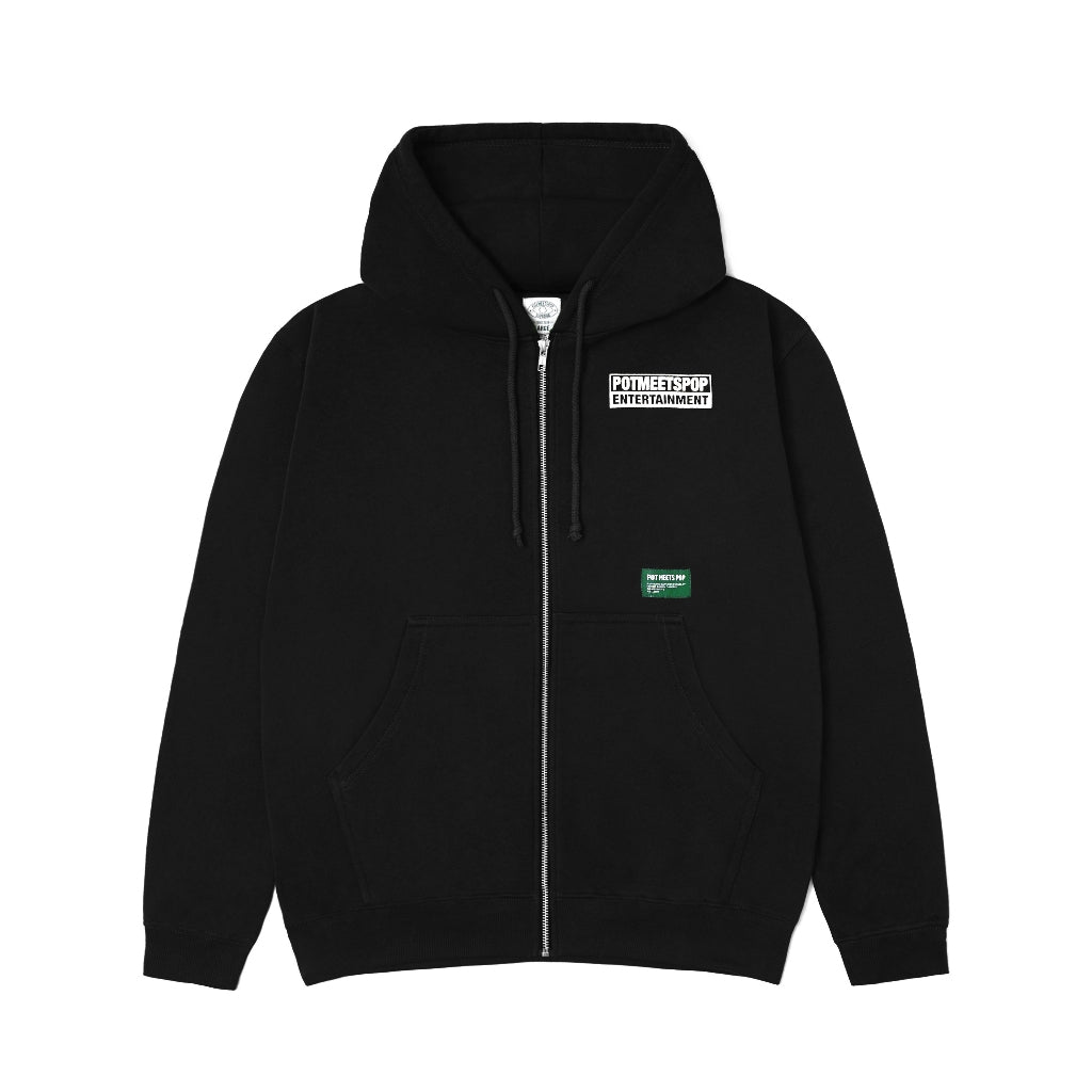 Pot Meets Pop Jacket Hoodie - Pure Herbs Zip Hoodie Black Ss25 - Hoodie