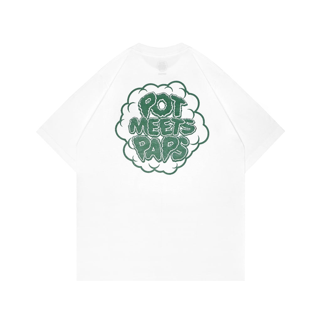Pmp x The Paps - Pot Meets Paps Tee White