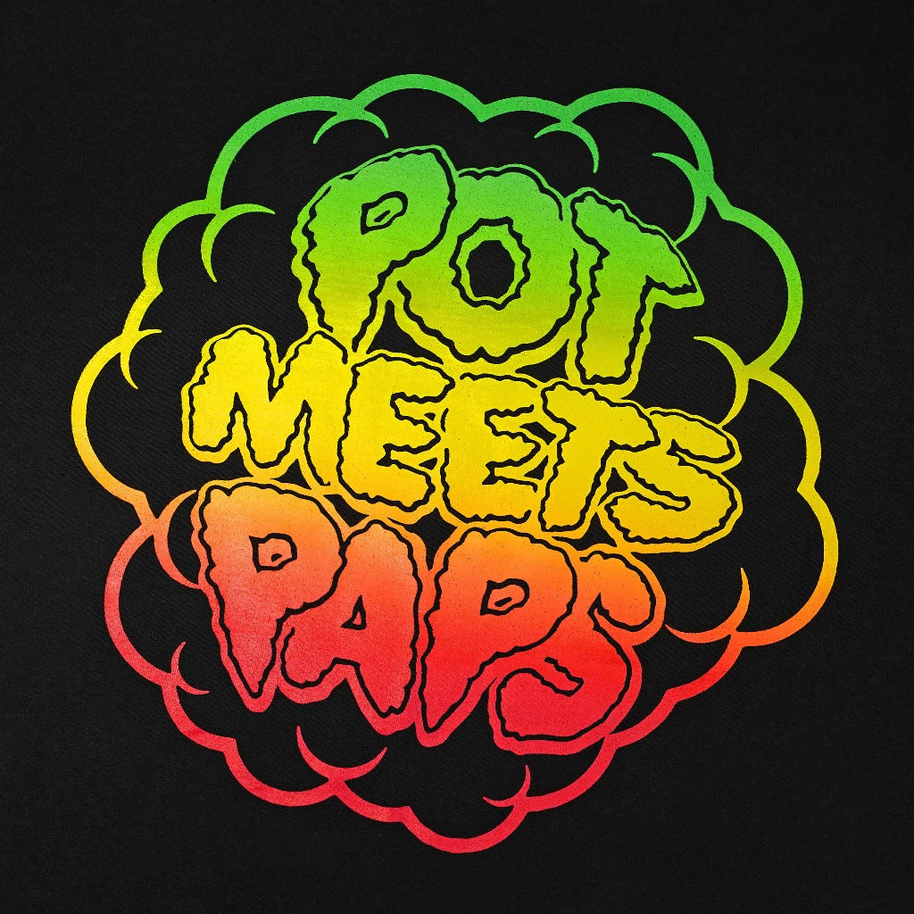 Pmp x The Paps - Pot Meets Paps Tee Black