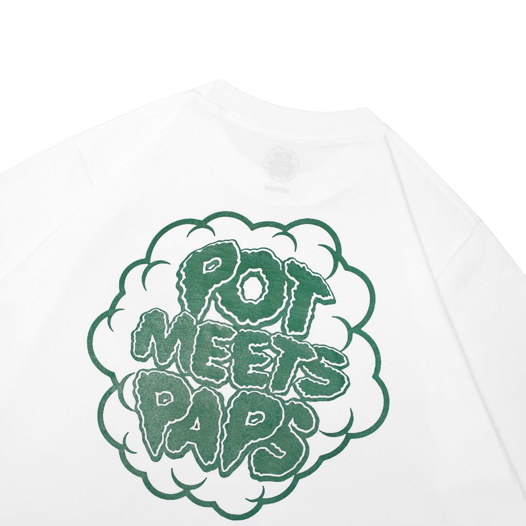 Pmp x The Paps - Pot Meets Paps Tee White