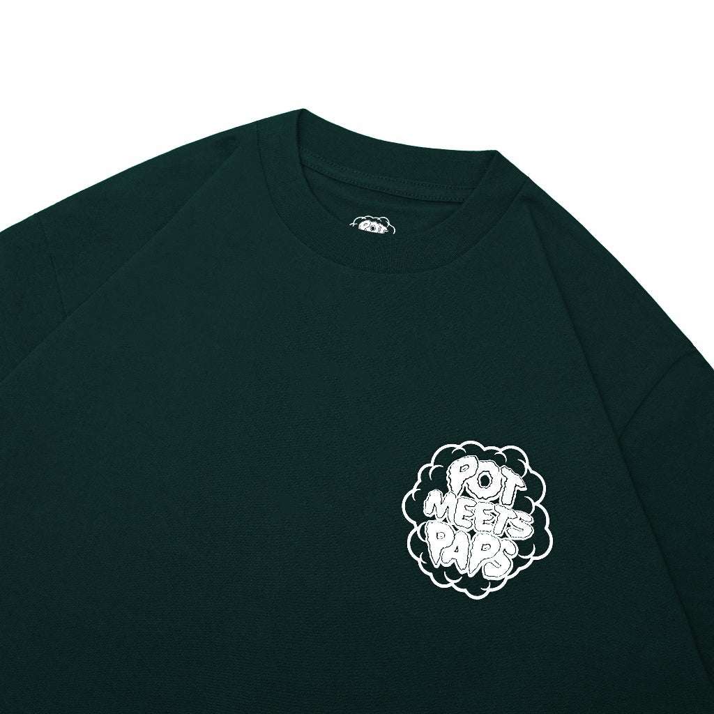 Pmp x The Paps - Pot Meets Paps Tee Green