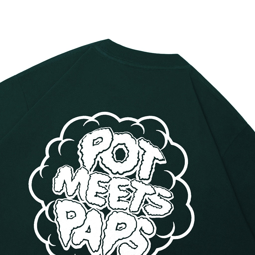 Pmp x The Paps - Pot Meets Paps Tee Green