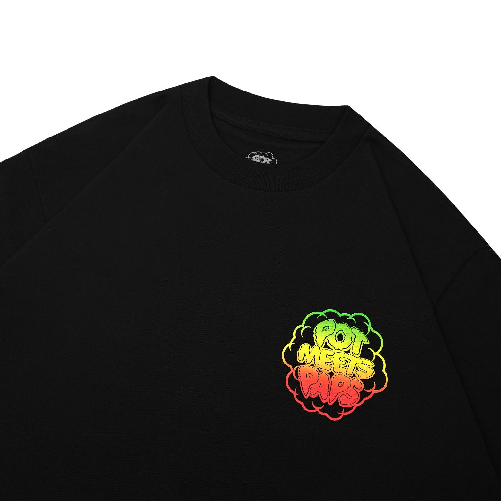 Pmp x The Paps - Pot Meets Paps Tee Black