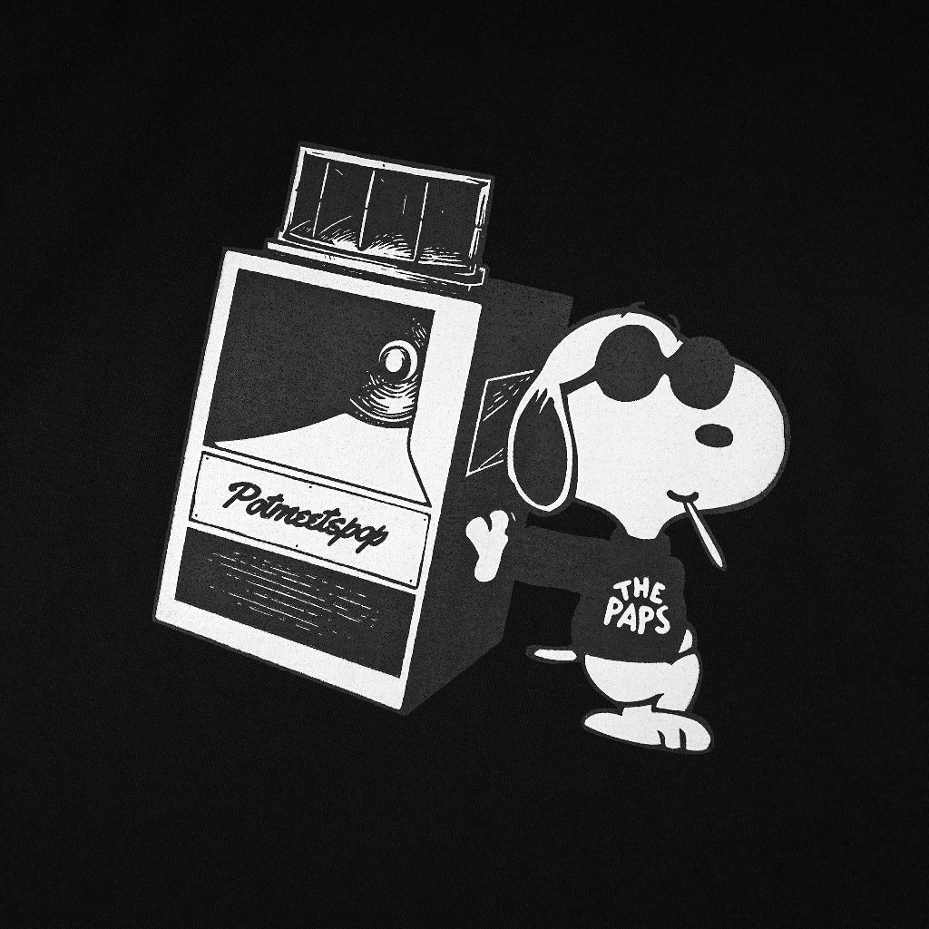 Pmp x The Paps - Pot Meets Paps - Snoop Tee Black