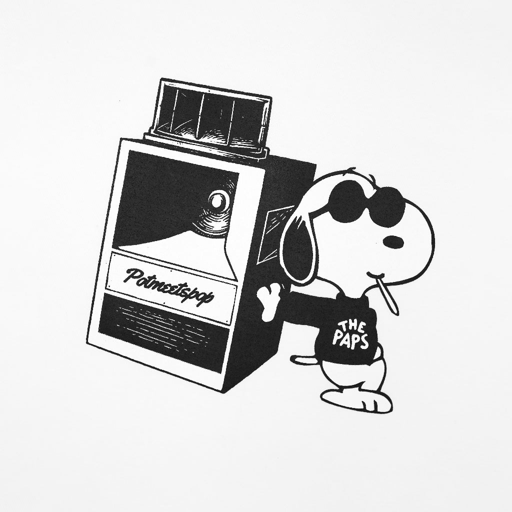 Pmp x The Paps - Pot Meets Paps - Snoop Tee White