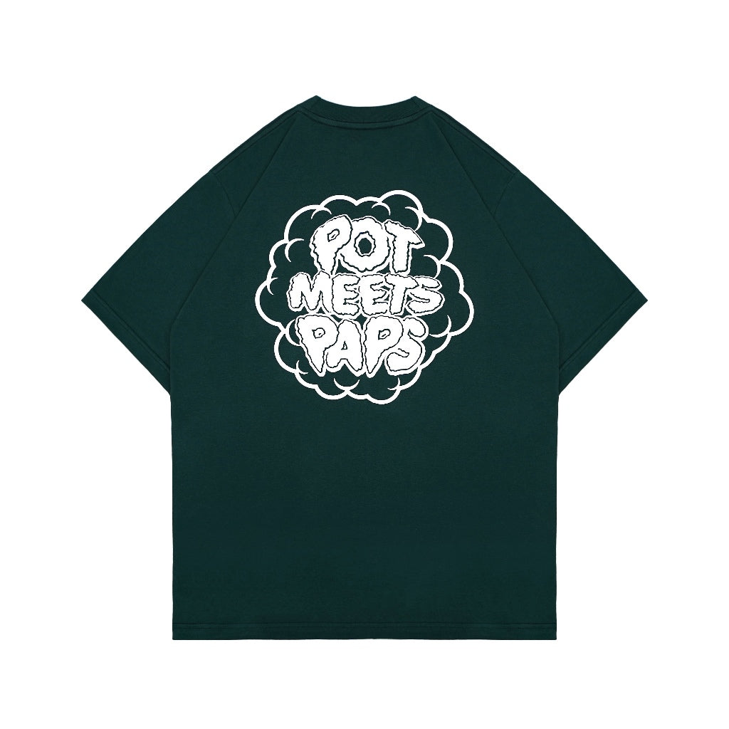 Pmp x The Paps - Pot Meets Paps Tee Green