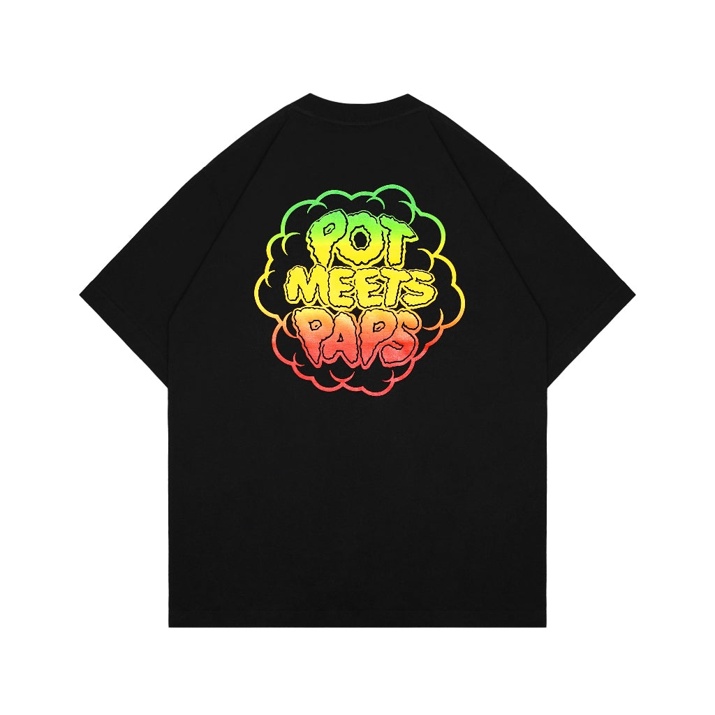 Pmp x The Paps - Pot Meets Paps Tee Black