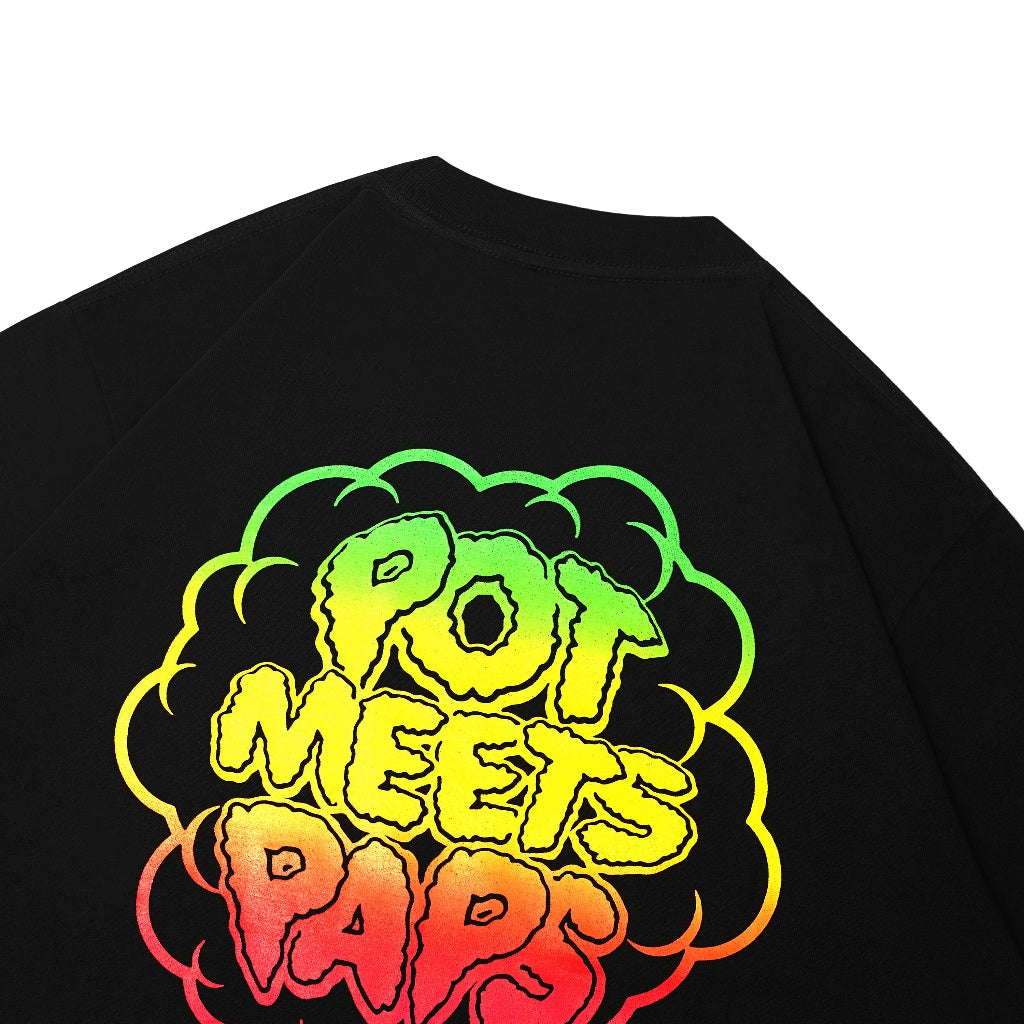 Pmp x The Paps - Pot Meets Paps Tee Black