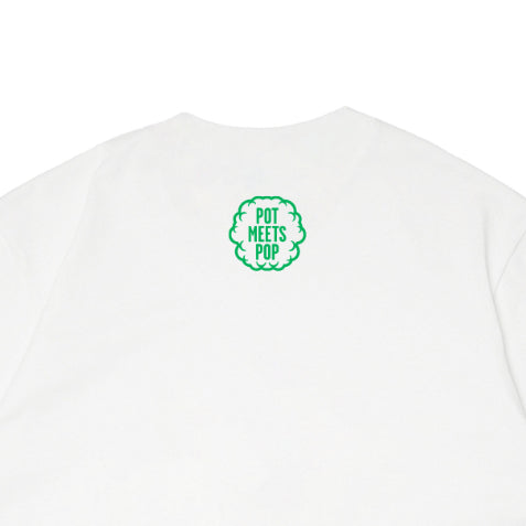 Pot Meets Pop Kaos Lengan Pendek - Modern Day Hippie Tee White - T'shirt