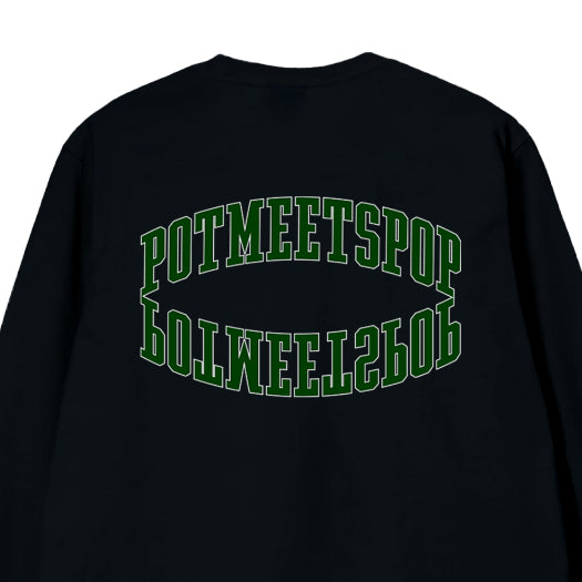 Pot Meets Pop Kaos Lengan Panjang - Arch Tee Ls Black Fw25 - Longsleeve