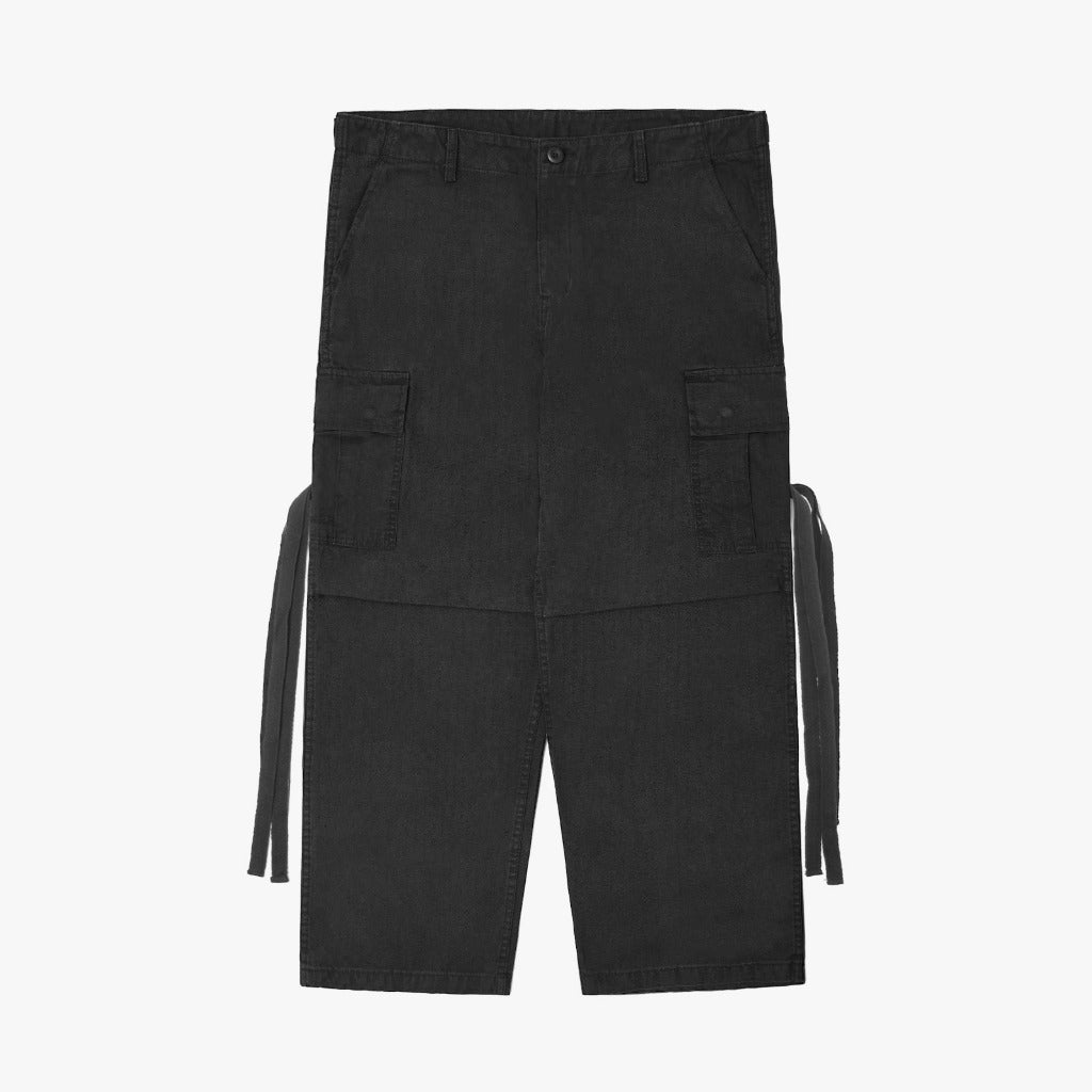 Pot Meets Pop Cargo Panjang - Chronic Cargo Pants Washed Black fw25 - Cargo Pants