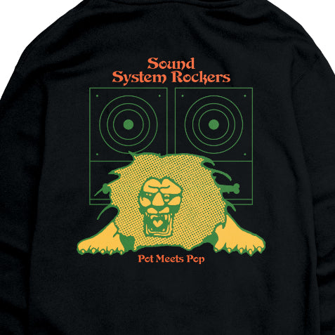 Pot Meets Pop Ziphood Lengan Panjang - Soundsytem Zip Hoodie Black Fw25 - Hoodie