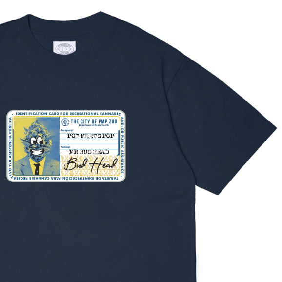 Pot Meets Pop Kaos Lengan Pendek - Medical Id Tee Heather Navy Fw25 - T'shirt
