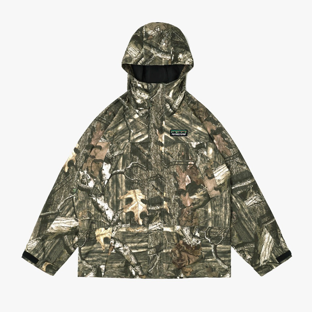 Pot Meets Pop Jaket - Leafy Outdoor Jacket Real Camo Fw25 - Jacket