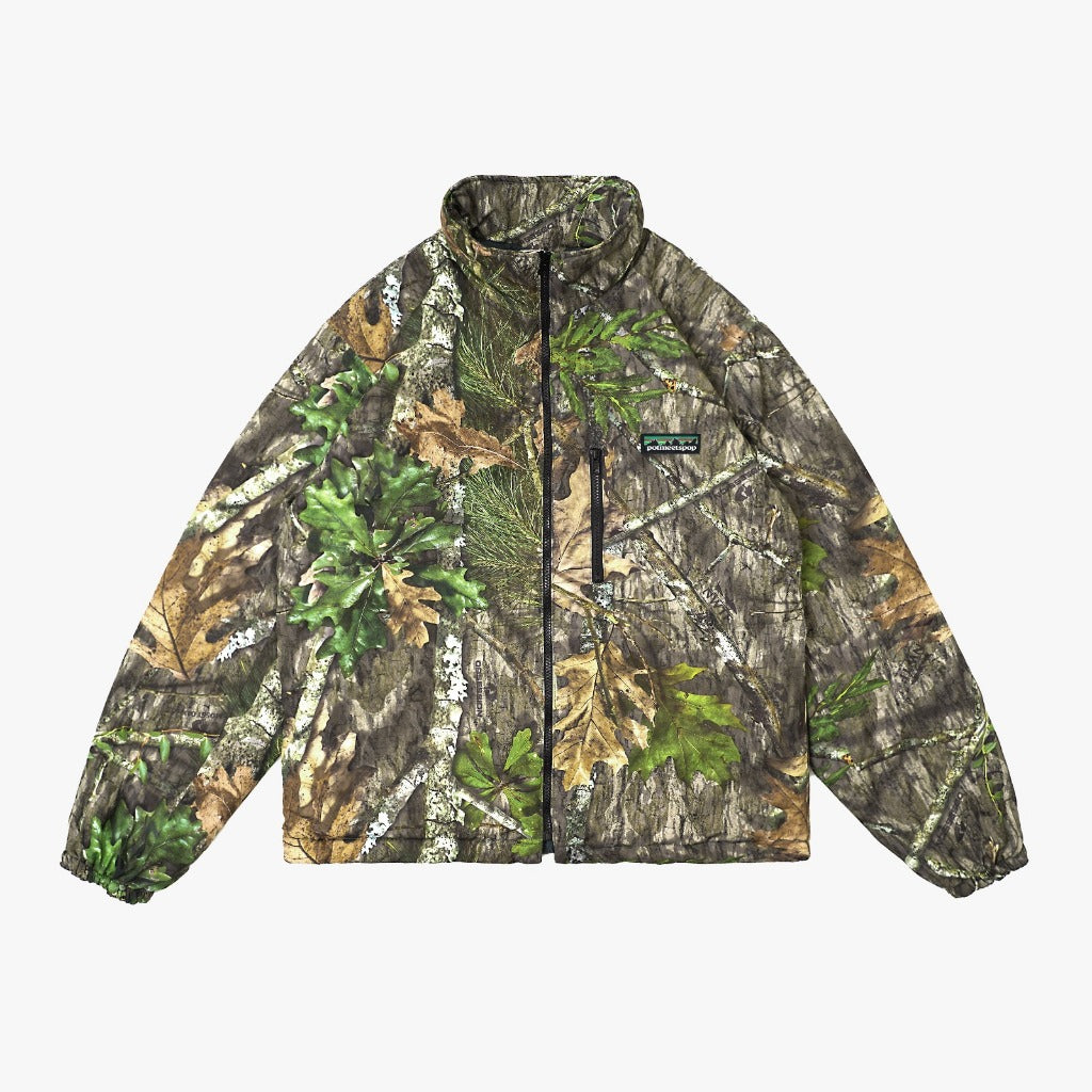 Pot Meets Pop Jaket - Puff Puff Puffer Jacket Real Camo Fw25 - Jacket